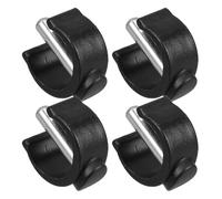 SOESFOUFU C-Shape Latch Buckle Clips 4 Pcs for Walking Canes and Crutches Rubber Tips and Drainage Holes, Designed for 22Mm Tube Walkers and Commode Chairs