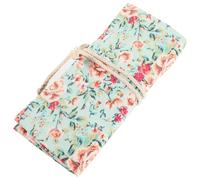 SOESFOUFU Canvas Pencil Roll Bag Large Capacity Roll up Pencil Pouch with Safe Design to Prevent Pen Point Breaking, Suitable to Place Paintbrush and Colour Pens for Art Students