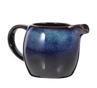 SOESFOUFU Ceramic Gravy Boat with Handle and Spout for Controlling the Flow and Avoiding Spills, Blue Mini Pitcher for Family Gatherings and Home Use with Simple and Elegant European Style
