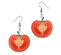 SOESFOUFU Creative Red Tomato Acrylic Dangle Earrings for Women, Lightweight Fashion Ear Dangle Jewelry, for Party and Shopping, Stylish Delicate Design