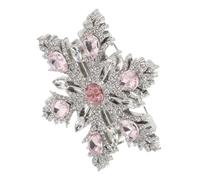 SOESFOUFU Crystal Rhinestone Christmas Snowflake Brooch Lightweight Festive Lapel Pin for Men Women Winter Coats Suits Holiday Party Jewelry gift for for for for for for