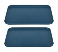 SOESFOUFU cutlery tray rectangular plastic tray 2pcs 31x22.5cm reusable nonslip stackable for kitchens and cafes