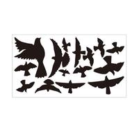SOESFOUFU Decorative Wall Sticker Black PVC Bird Pattern Decal for Household Background Wall Decoration Realistic Style Decor for Living Room and Bedroom