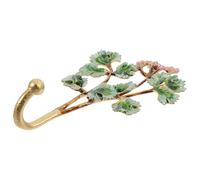 SOESFOUFU Decorative Zinc Alloy Wall Hook with Artistic Plant Design, Versatile and Practical Use for Living Rooms and Home Use, Stylish Green Coat Hook for Hanging Towels, Keys, and Coats