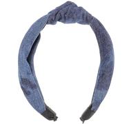 SOESFOUFU Denim Knotted Headband Women Hair Accessory Small Size Blue Gradient Cotton Fabric Knot Hairband for Casual and Daily Wear