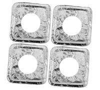 SOESFOUFU Disposable Gas Range Protector for Aluminum Foil Gas Burner Covers Stove Top Protection 10pcs, Oil Protection Function, Universal Fit, Square Shape for Easy Cleaning
