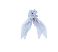 SOESFOUFU Double-layer Blue Cloth Bowknot Hair Tie with Buckle Design, Elastic Hairband for Hold Hair in Place, Suitable for Everyday Wear and Occasions