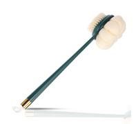 SOESFOUFU Double Side Back Scrubber with Long Handle for Shower Bath, Soft Nylon Bristle Body Brush with Strong Cleaning Power and Dust Removal, for Exfoliating and Deep Cleansing