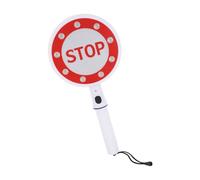 SOESFOUFU Double-Sided LED Handheld Traffic Control Paddle Go/Stop Sign, Battery-Operated Portable Safety Light for Roadwork and Parking Management, Weatherproof (No Battery)