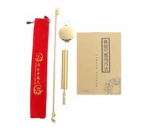 SOESFOUFU Dragon-head Pure Copper Dowsing Rod with Compass Feng Shui Water Detection Divining Rod Probe Tool for Energy and Direction Finding,