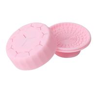 SOESFOUFU Dual-use Silicone Makeup Brush Cleaner Box in Pink Supple and Comfortable Mat for Brush Cleaning