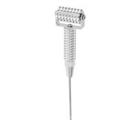 SOESFOUFU Ear Massage Probe Copper Spring Roller Acupoint Detecting Pen, Silver, for Facial Massage, Precise Positioning, Household Self Diagnosis and Clinic Use