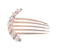 SOESFOUFU Elegant Bridal Hair Comb with Silver Pearl and Rhinestone Floral Design Radiant Hairpin for Weddings and Hanfu Hairstyles Feminine Chinese Style Hair Accessory for Women