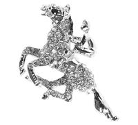 SOESFOUFU Elegant Racing Horse Brooch Pin for Women and Men, Silver Alloy Material with Lasting Shine, Suitable for Dresses and Hats, for Casual Outfits and Year of The Horse Celebration