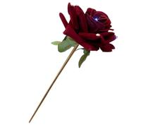 SOESFOUFU Elegant Rhinestone Red Rose Flower Hair Stick for Bridal Wedding Hairstyles Strong Decorative Hairpin for Long Thick Hair Stylish Bun Accessory for Party and Daily Wear