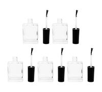 SOESFOUFU Empty Nail Polish Bottles Not Easy to Break 15ml 5pcs Pack with Brush inside Glass Nail Polish Containers Preventing Liquid Leakage