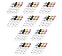 SOESFOUFU Empty Portable Lip Gloss Tubes Unique Shape 40pcs 10ml with Brush, Refillable Abs Lip Balm Containers for Cosmetic Making and Travel Storage