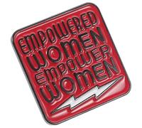 SOESFOUFU Feminism Pin Brooch Red Alloy Creative Enamel Badge for Women'S Rights Advocates and Casual Wear