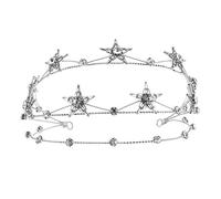SOESFOUFU Five-pointed Star Crown Tiara for Bridal Crown Wedding Occasions Alloy Material Hair Decor for Women Wedding Accessory for Bride