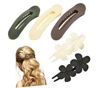 SOESFOUFU Flower Duckbill Hairpin Flat Claw Clips Floral Decor Pack for Beach Styling Lightweight Matte Material for Women Hair Accessories