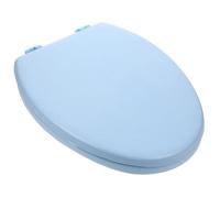 SOESFOUFU Foam Toilet Seat Elongated Soft Close Soft Padded Blue Swirls with Detachable Mechanism for Bathroom Cleaning Convenience