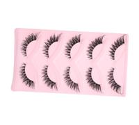 SOESFOUFU Fox Eye False Eyelashes 5 Pairs Extended Tail Lash Strips for Daily Makeup and Stage Use Bulk Makeup Lash Set with Natural Look