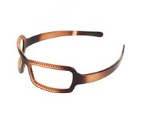 SOESFOUFU Funny Headwear Sunglasses Hairband Plastic Resin Headband That Fits like Sunglasses Shape Coffee Colour Comfortable Creative Hair Accessory for Masquerades and Weddings