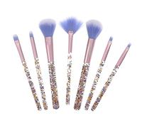 SOESFOUFU Girl Makeup Brush Set 7Pcs with Long Handle 16Cm Lightweight Nylon Bristles Sturdy Design Easy to Store Not Easy to Break for The Go Makeup Application