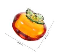 SOESFOUFU Glass Persimmon Model Yellow Desktop Ornament Artificial Fruit Decor for Home and Kitchen Table Decoration