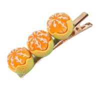 SOESFOUFU Hair Clip Hair Accessory Resin and Iron Orange Fruit Small for Women Easy to Use Cute Barrette with Secure Clip Playful and Trendy Style for Girls