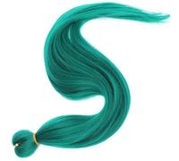 SOESFOUFU Hair Extensions 26 Inch Long 3 Rolls Low Temperature Silk Material Green Braiding Pre Stretched Synthetic Hair for Braiding Quick and Easy Install, Smooth Texture for Natural