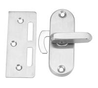 SOESFOUFU Heavy Duty 304 Stainless Steel Sliding Door Lock with Convenient Bolt Latch, Silver Finish, Privacy Lock for Barn and Sliding Doors