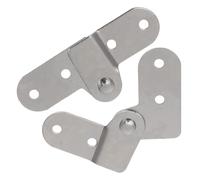 SOESFOUFU Heavy Duty Folding Ladder Hinge 2Pcs Attic Ladder Step Replacement Kit Iron Material for Engineering Silver 7.7Cm