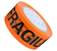 SOESFOUFU Heavy Duty Fragile Warning Tape Strong Adhesive Shipping Tape for Secure Packaging Orange Background with Black Fragile Letters for Moving Boxes and Cargo Protection
