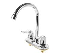 SOESFOUFU Hot and Cold Water Faucet Nozzle Kitchen Sink Sprayer Replacement Two Handle Kitchen Sink Faucet Copper Core Silver