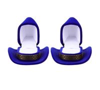 SOESFOUFU Jewelry Boxes Hat for Flocking Material 2pcs Protective Display Holder Western Style Fashion Jewelry Storage Earrings and Necklaces