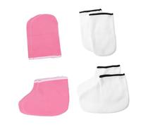 SOESFOUFU Kerotherapy Gloves Heat Preservation Gloves for Intensive Exfoliating Care Gloves Set White Pink