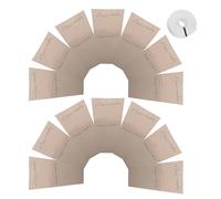 SOESFOUFU Kraft Floral Bouquet Wrapping Paper Bags with Pearl White Polyester Ribbon, Multi-Stem Flower Packaging Sleeves for Florists, Weddings and Parties, 60pcs Natural Brown Kraft Paper