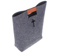 SOESFOUFU Large Felt Bible Tote Bag Multi-functional Storage Handbag Shopping Bag Practical Bible Holder for Books Stationery and Small Items Gift for Friends Family