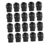 SOESFOUFU Lash Drawstring Makeup Bags 100pcs Small 15x10cm Eva Black Multipurpose Cosmetic Pouch Travel Toiletry Storage for Women Random Color