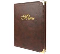 SOESFOUFU Leather A4 Menu Book Meal Price Folder Coffee Simple Style Convenient Use Comfortable Touch Multifunctional Restaurant Bar Menu Holder for Restaurant and Hotel