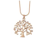 SOESFOUFU Life Tree Pendant Necklace for Women Alloy Clavicle Chain with Diamond Accents Simple Golden Jewelry for Weddings Parties Birthdays and Daily Wear Gifts