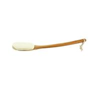 SOESFOUFU Long Handle Bamboo Loofah Bath Brush with Curved Oval Shape, Natural Loofah Bathing Tool for Exfoliating and Cleansing Skin in Shower and Bath