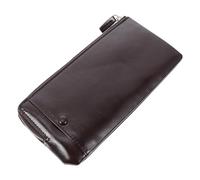 SOESFOUFU Long Men Wallet with Zippered Closure Large Capacity Pu Leather Soft Touch Multi-Functional Wallet for Men Practical Use at School or Outdoor Activities