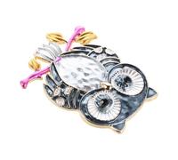 SOESFOUFU Magnetic Needle Minder Owl Motif Alloy Thread Holder for Creative Needlework and Needlepoint, Preventing Accidental Loss and Organising Thread, for Cross Stitch Sewing Accessories