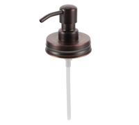 SOESFOUFU Mason Jar Soap Dispenser Lid with Pump - 72mm/2.83in, Stainless Steel Lotion Dispenser Lid Replacement for Mason Jar, Coffee Color