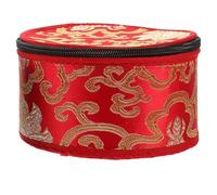 SOESFOUFU Meditation Singing Bowl Bag with Zipper Closure and Smooth Cotton Surface, Delicate Golden Tibetan Bowl Holder for Buddhist Meditation Storage and Carrying Case Random Color