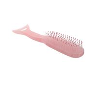 SOESFOUFU Mermaid Hair Brush with Nylon Bristles for Scalp Massage and Static Detangling Non Slip Handle Styling Tool for Wet Dry Thick Curly Straight Hair Pink