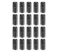 SOESFOUFU Metal Shoelace Buckles 20pcs Black Capsule Style with Slip-on Function for Running and Everyday Shoes