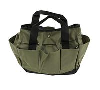 SOESFOUFU Military Green Oxford Cloth Garden Tool Organizer Bag Large Capacity Multi Pocket Handheld Tote for Gardening Supplies Wear Resistant Storage for Gardeners
